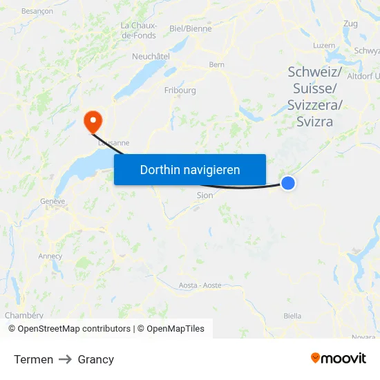 Termen to Grancy map