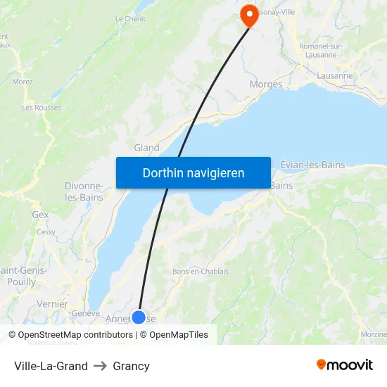 Ville-La-Grand to Grancy map