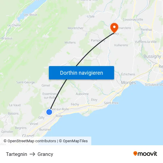 Tartegnin to Grancy map