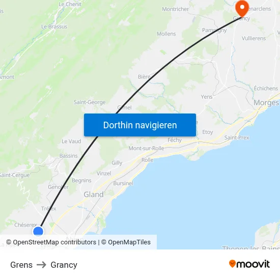 Grens to Grancy map