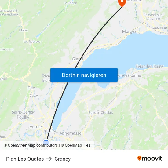 Plan-Les-Ouates to Grancy map