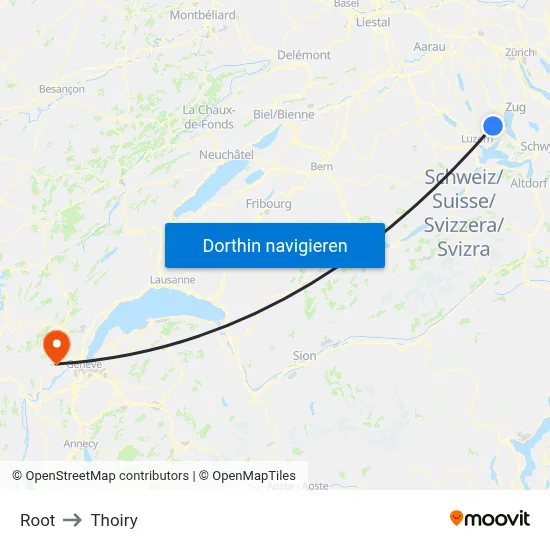 Root to Thoiry map