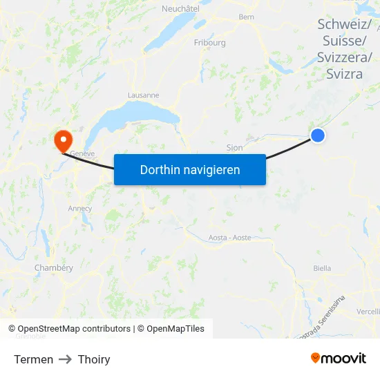 Termen to Thoiry map