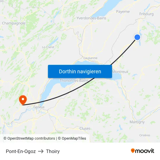 Pont-En-Ogoz to Thoiry map