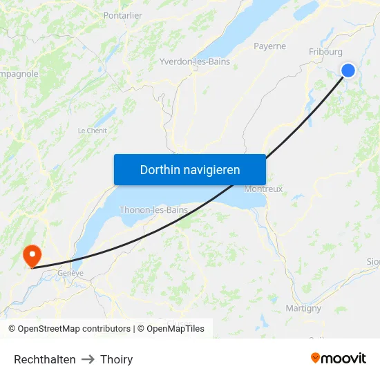 Rechthalten to Thoiry map