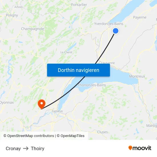 Cronay to Thoiry map