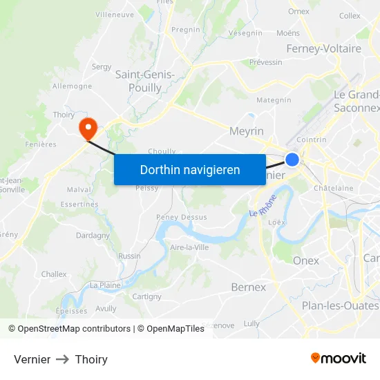 Vernier to Thoiry map