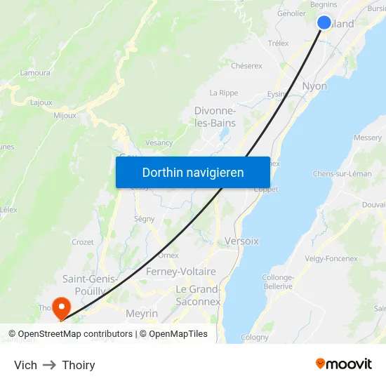 Vich to Thoiry map
