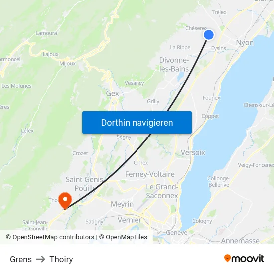Grens to Thoiry map