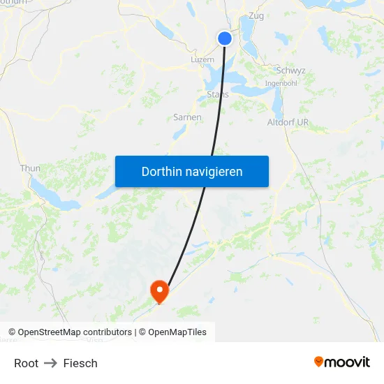 Root to Fiesch map