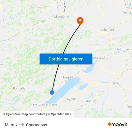 Mutrux to Courtedoux map