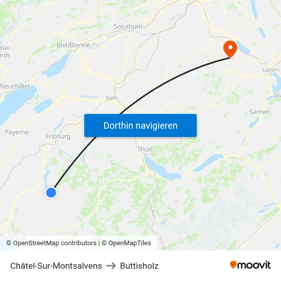 Châtel-Sur-Montsalvens to Buttisholz map