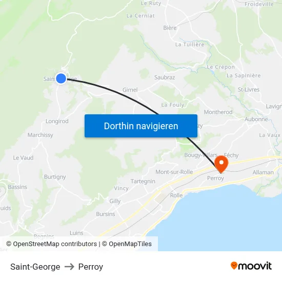 Saint-George to Perroy map