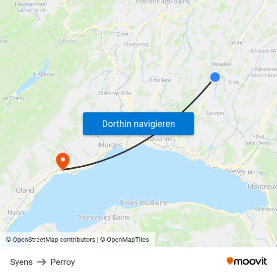 Syens to Perroy map