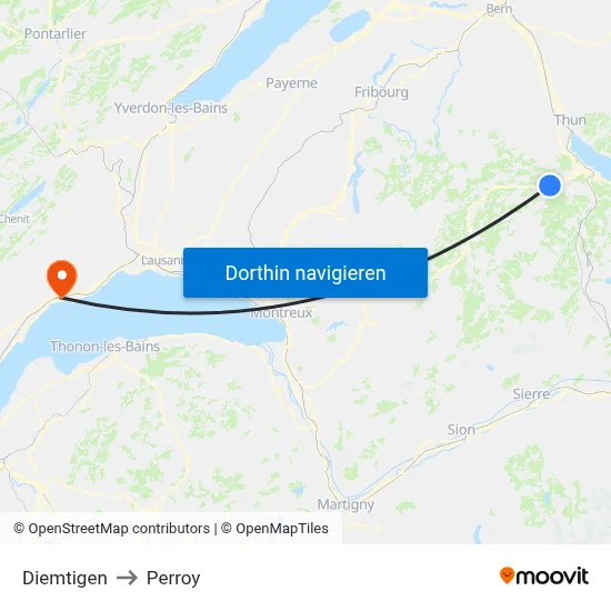 Diemtigen to Perroy map