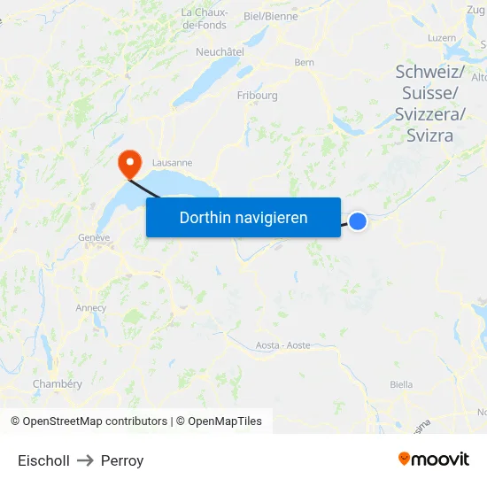 Eischoll to Perroy map