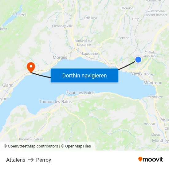 Attalens to Perroy map