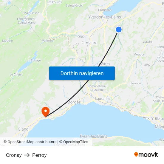 Cronay to Perroy map