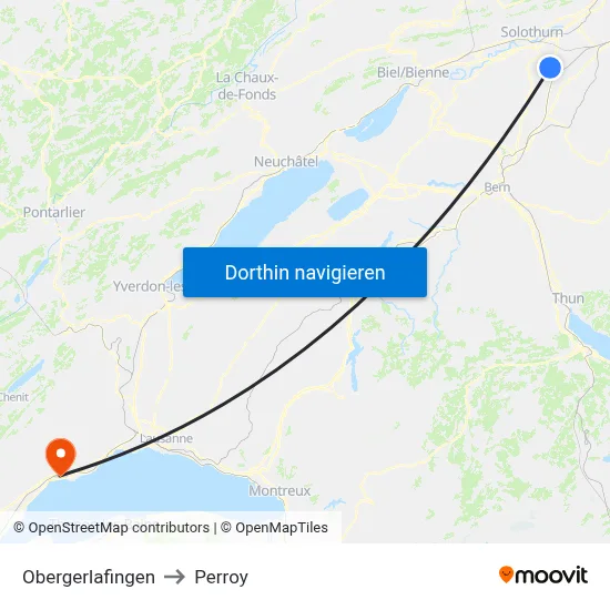 Obergerlafingen to Perroy map