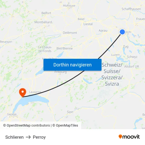Schlieren to Perroy map
