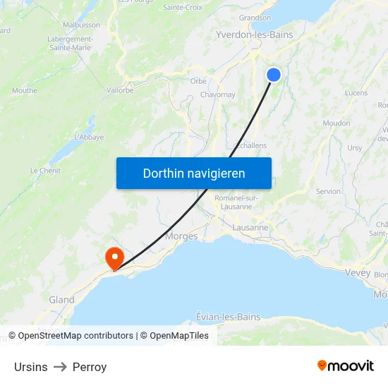 Ursins to Perroy map