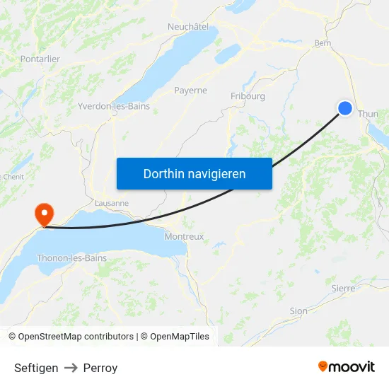 Seftigen to Perroy map