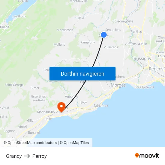 Grancy to Perroy map