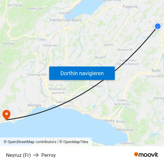 Neyruz (Fr) to Perroy map