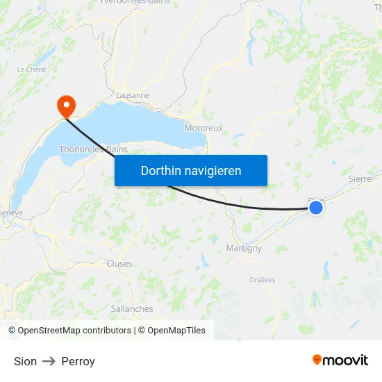 Sion to Perroy map