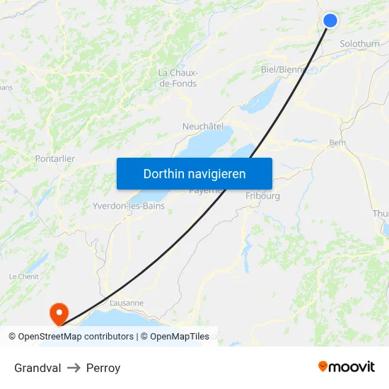 Grandval to Perroy map