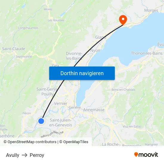 Avully to Perroy map