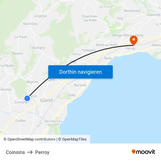 Coinsins to Perroy map