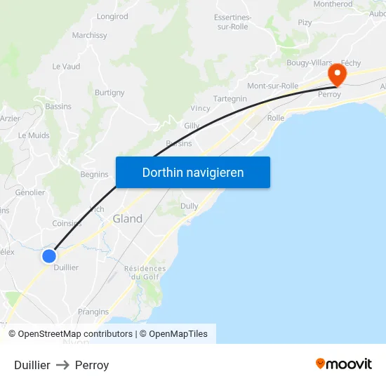 Duillier to Perroy map