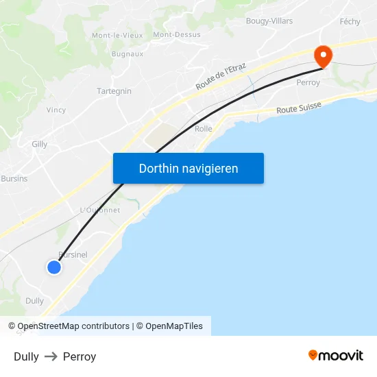 Dully to Perroy map