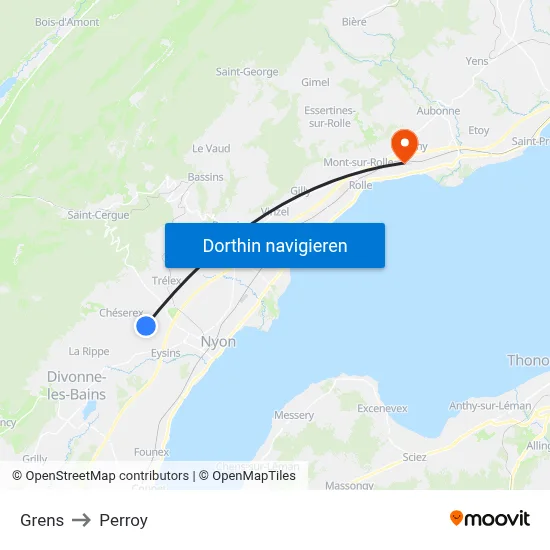 Grens to Perroy map
