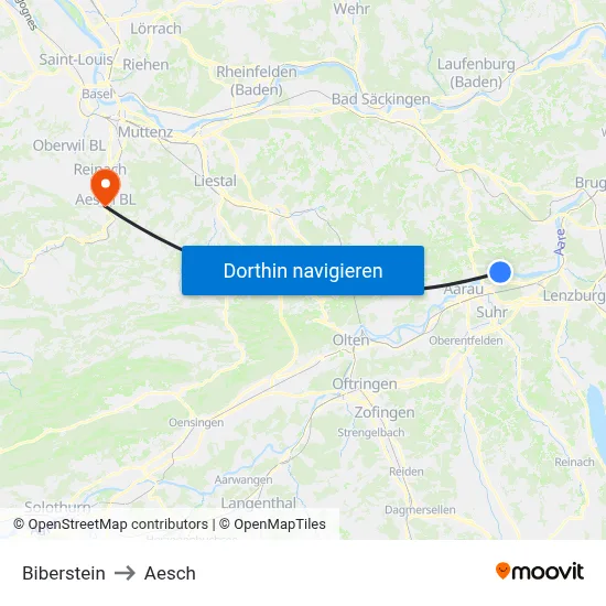 Biberstein to Aesch map