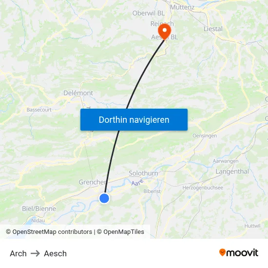 Arch to Aesch map