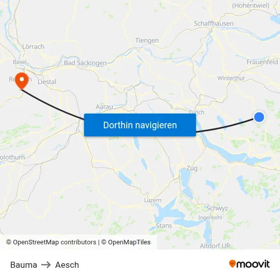 Bauma to Aesch map
