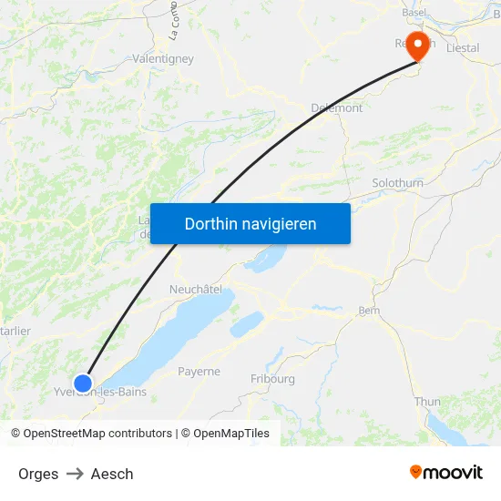 Orges to Aesch map
