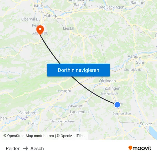 Reiden to Aesch map