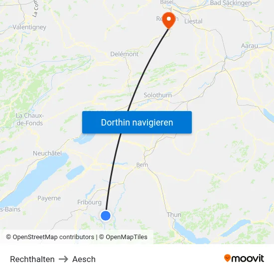 Rechthalten to Aesch map