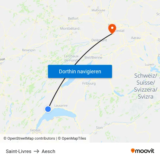Saint-Livres to Aesch map