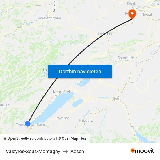 Valeyres-Sous-Montagny to Aesch map