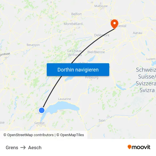 Grens to Aesch map