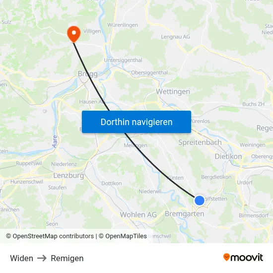 Widen to Remigen map