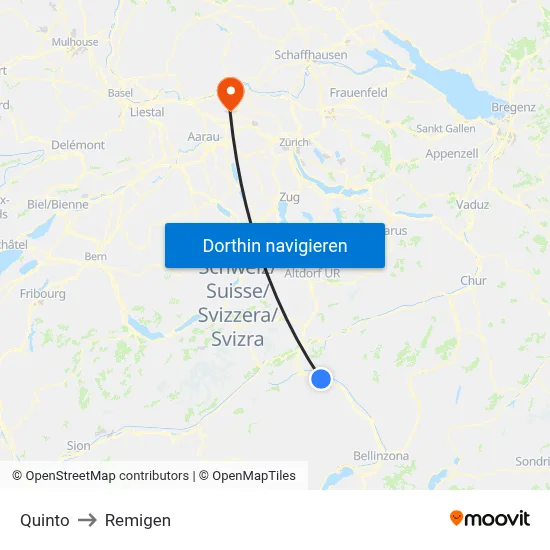 Quinto to Remigen map