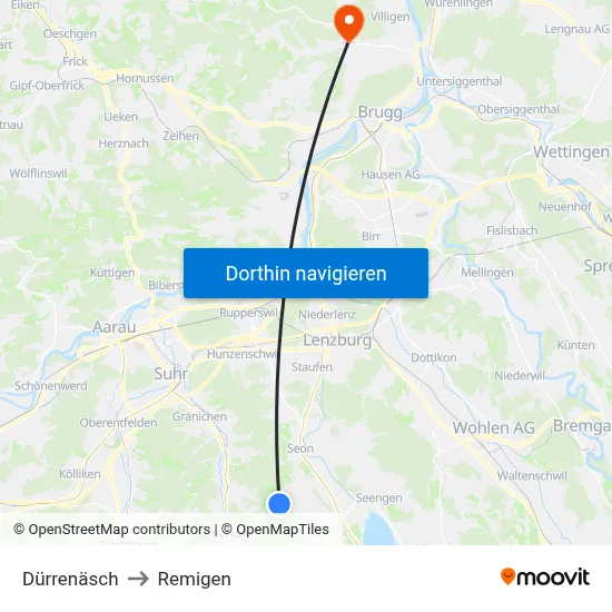 Dürrenäsch to Remigen map