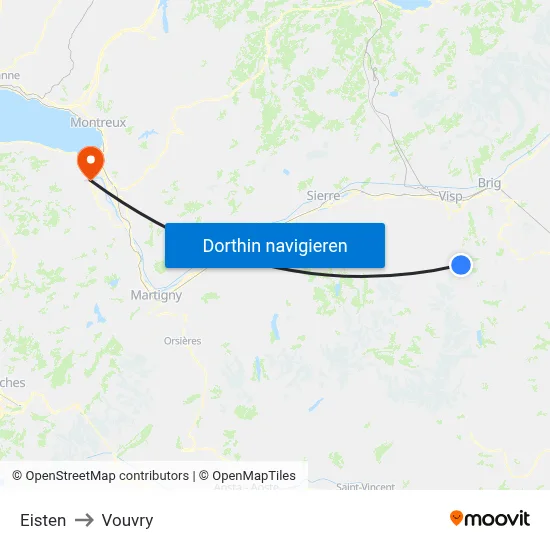 Eisten to Vouvry map