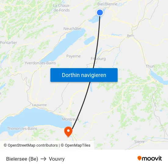 Bielersee (Be) to Vouvry map