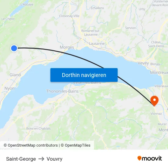 Saint-George to Vouvry map